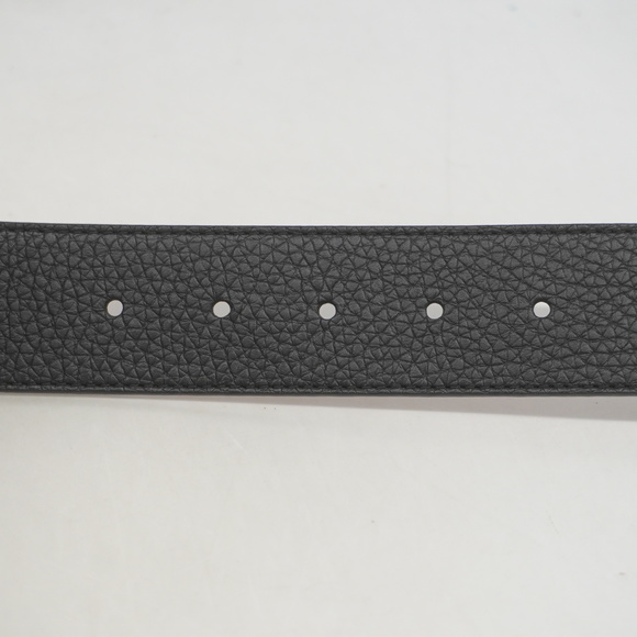 Auth Louis Vuitton Saint Tulle LV Initial M9151 Unisex Standard Belt Brown,Noir - Picture 4 of 5